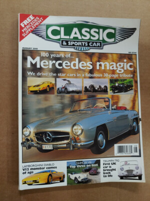 Classic & Sportscar Magazine - August 2001 - Merc 100, Lambo Diablo M308