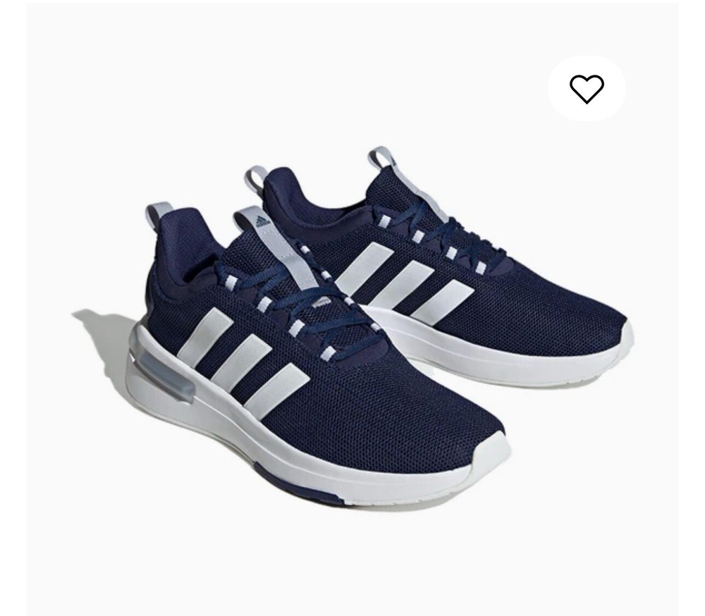 Adidas Racer TR23 Shoes Men's Size 10.5 Blue White Casual Athletic Sneakers $80
