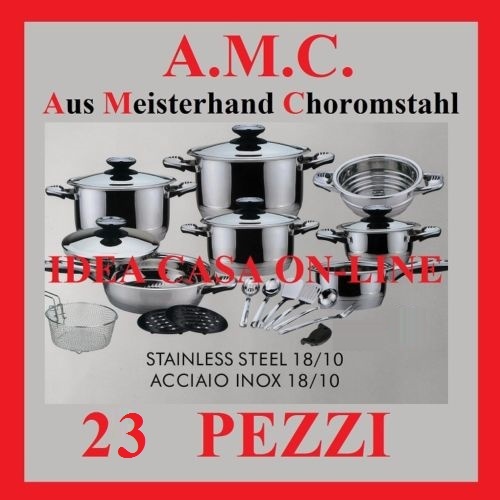 AMC Advanced Metal Collection: Batteria 23 Pezzi Induzione 18/10