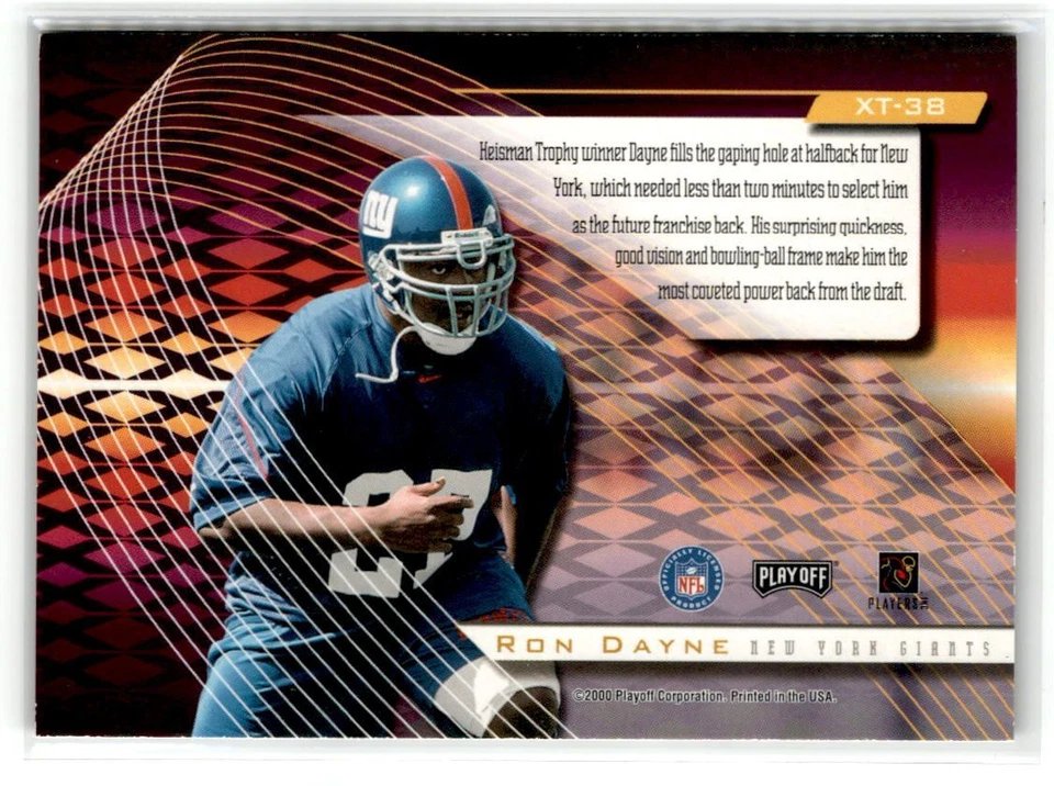 Ron Dayne New York Giants 2000 Playoff Absolute Extreme Team #XT-38 - Image 2 of 2