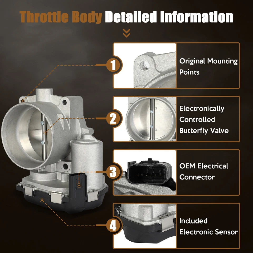 Cuerpo del acelerador compatible con Ford F-150 Lobo Mercury Mountaineer Premier 2009-2010 4,6 L Foto 2 de 4