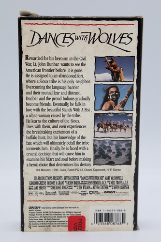 Dances with Wolves (VHS, 1990) Kevin Costner - Picture 2 of 4