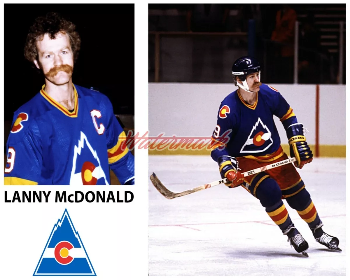 NHL Colorado Rockies Lanny McDonald Team Issued Card REPRINT Color 8 X 10  Photo