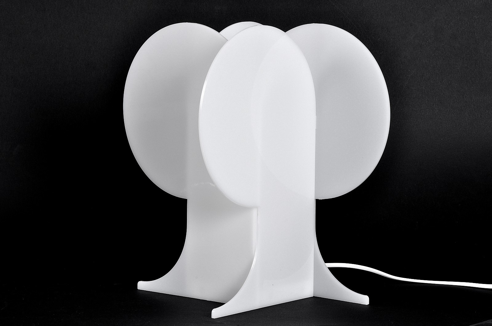 Lampada da tavolo in plastica bianca Philips Petalo - Vintage foto 3