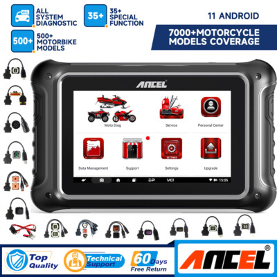  ANCEL MT700 OBD2 Scanner Motorrad Diagnosegerät Vollständige SYSTEM ECU CODING