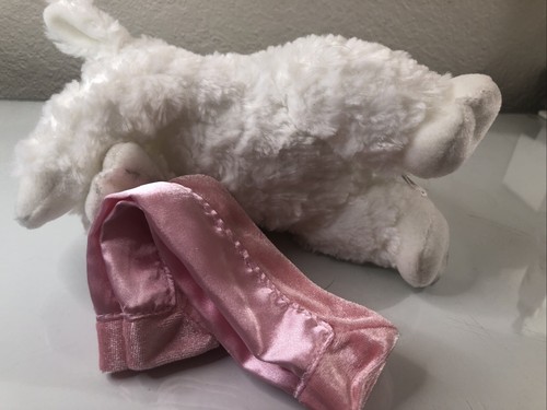 Peluche Baby Gund bianco Lena agnello che tiene rosa coperta peluche - Foto 8 di 9