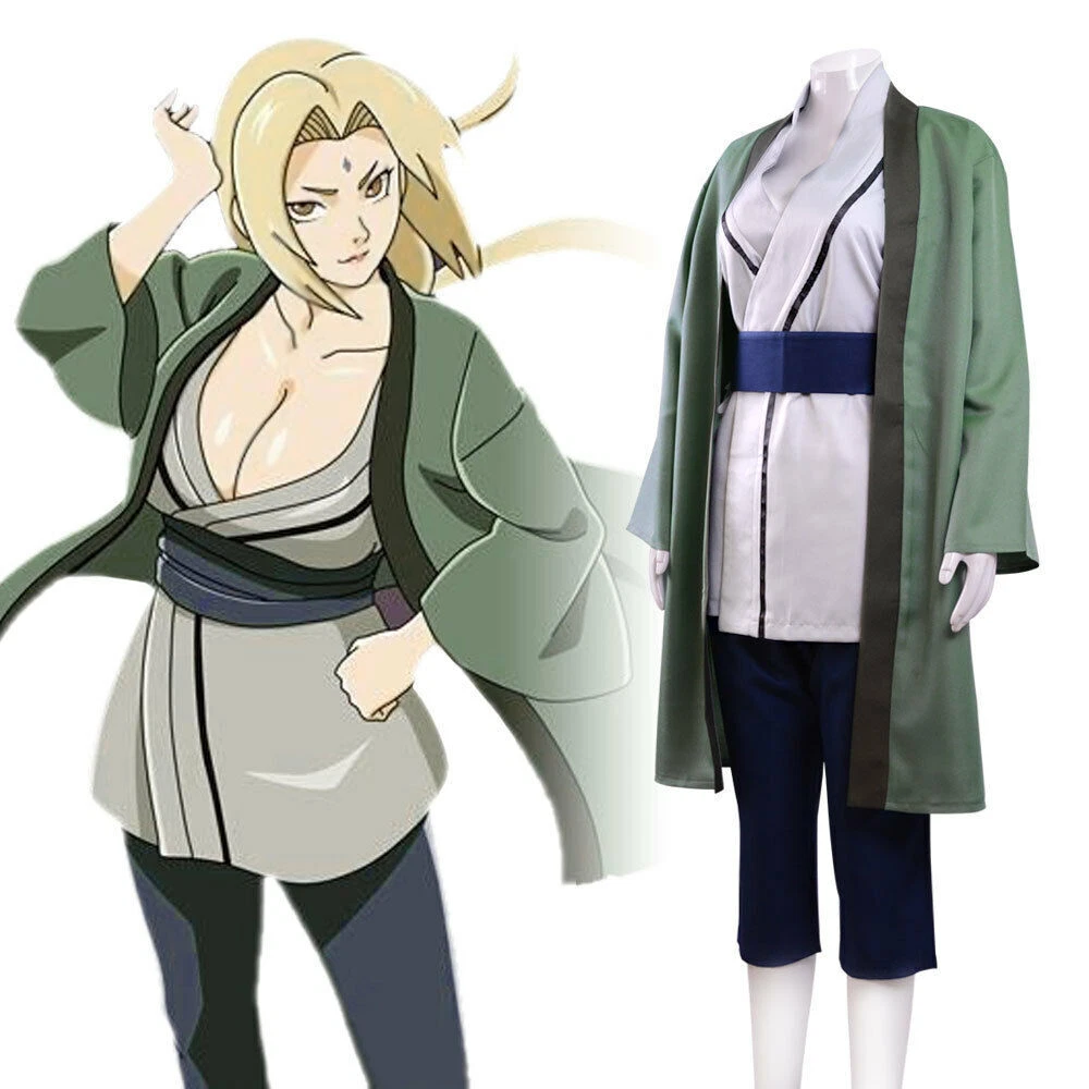 Anime Naruto Shippuden Hokage Tsunade Cosplay Costume Full Set Halloween  Outfits | eBay