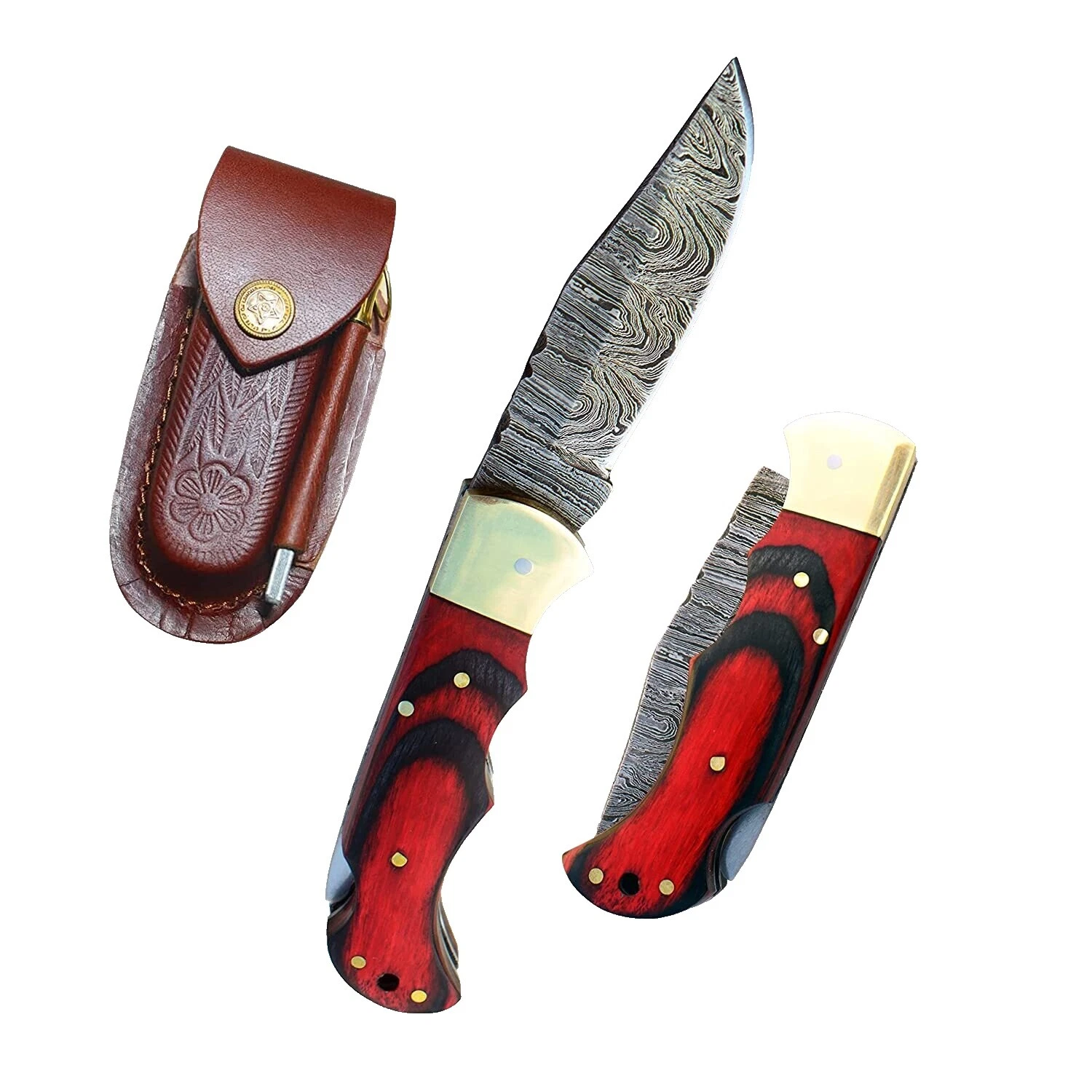 Mango de madera Hoja de acero de Damasco cuchillos, espadas de colección, Blades, armaduras y accesorios