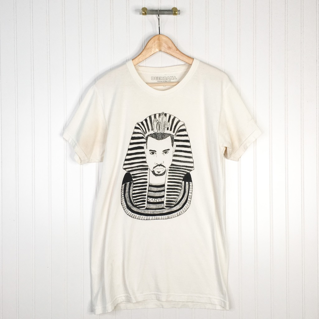 DeerDana Yeezy T-Shirt Kanye West Egyptian White Crew Neck Short