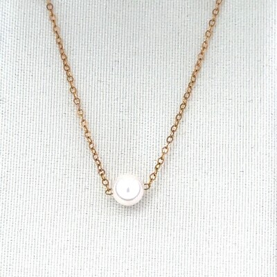 14KT GELBGOLD FÜGEN SIE EINE PERLENKETTE HINZU 16,5 ZOLL, 1,0 GRAMM