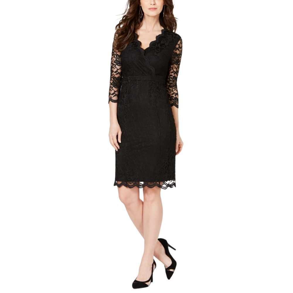 strapless lace sheath dress Black Lace Maxi Dress main image 1