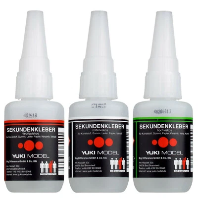 EVERGLUE 3 * Sekundenkleber, Industrie, Handwerk, Modellbau, Profi Set: dünn mittel dick