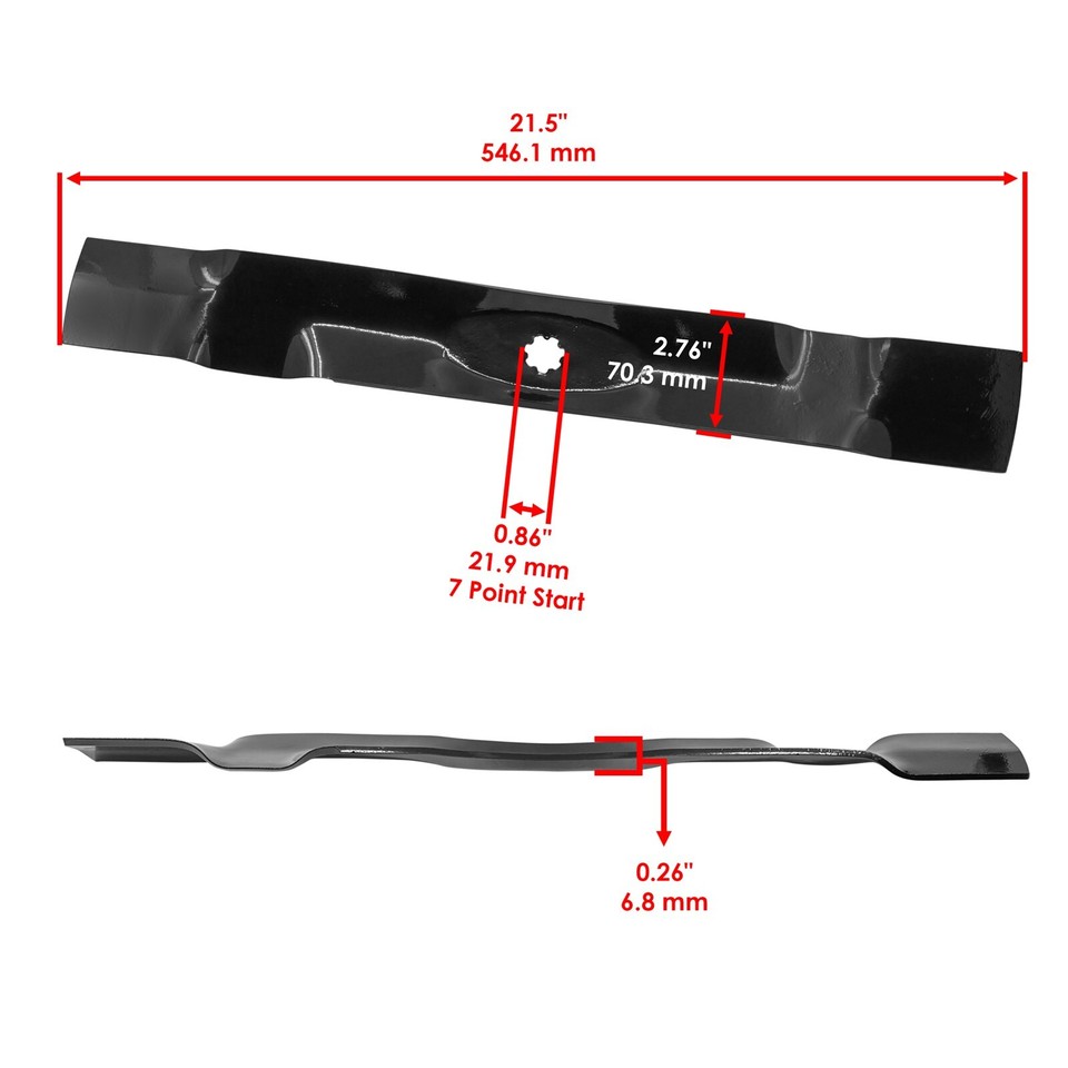 Caltric Mower Blade w/ Nut for John Deere Z225 Z235 EZtrak 42" Deck