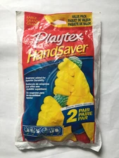 PLAYTEX Hand Saver Yellow Gloves Size Large Sealed Package set of 2