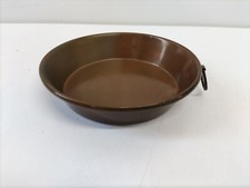 PICCOLA TEGLIA CON GANCIO MOLTO RARA IN RAME ANTICA VINTAGE BATTUTA A MANO