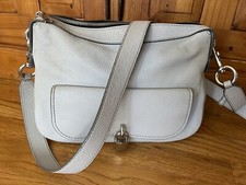 MARC JACOBS Lock That Leather Messenger Handbag Purse Grey Gray Bag - $450