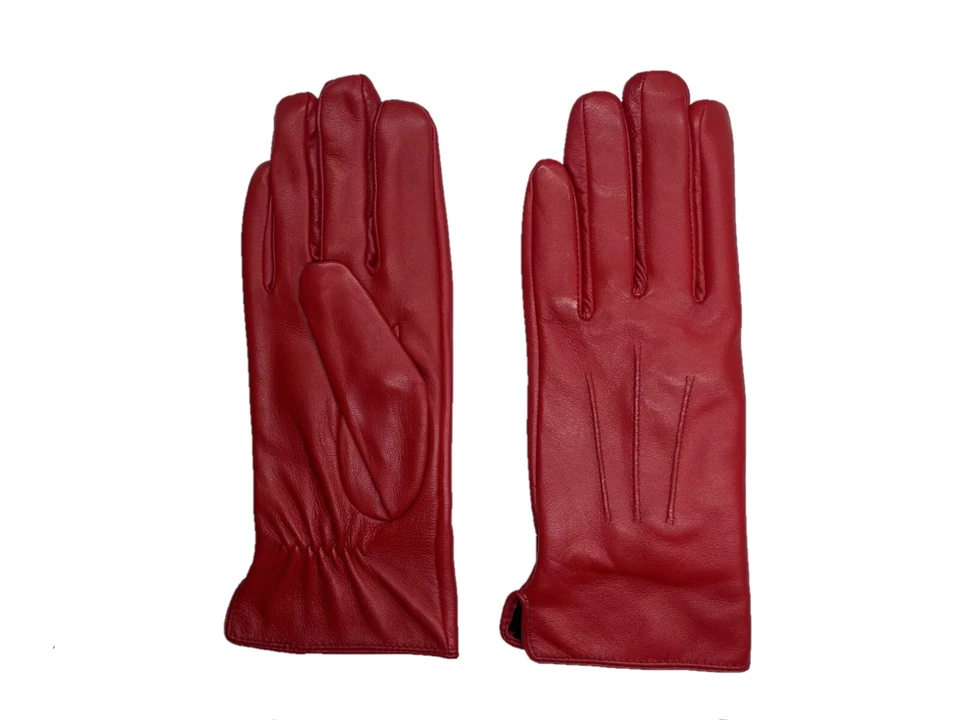 Womens Genuine Nappa Sheepskin Leather Lined Gloves  (Cinched Wrist) - Image 4 of 4