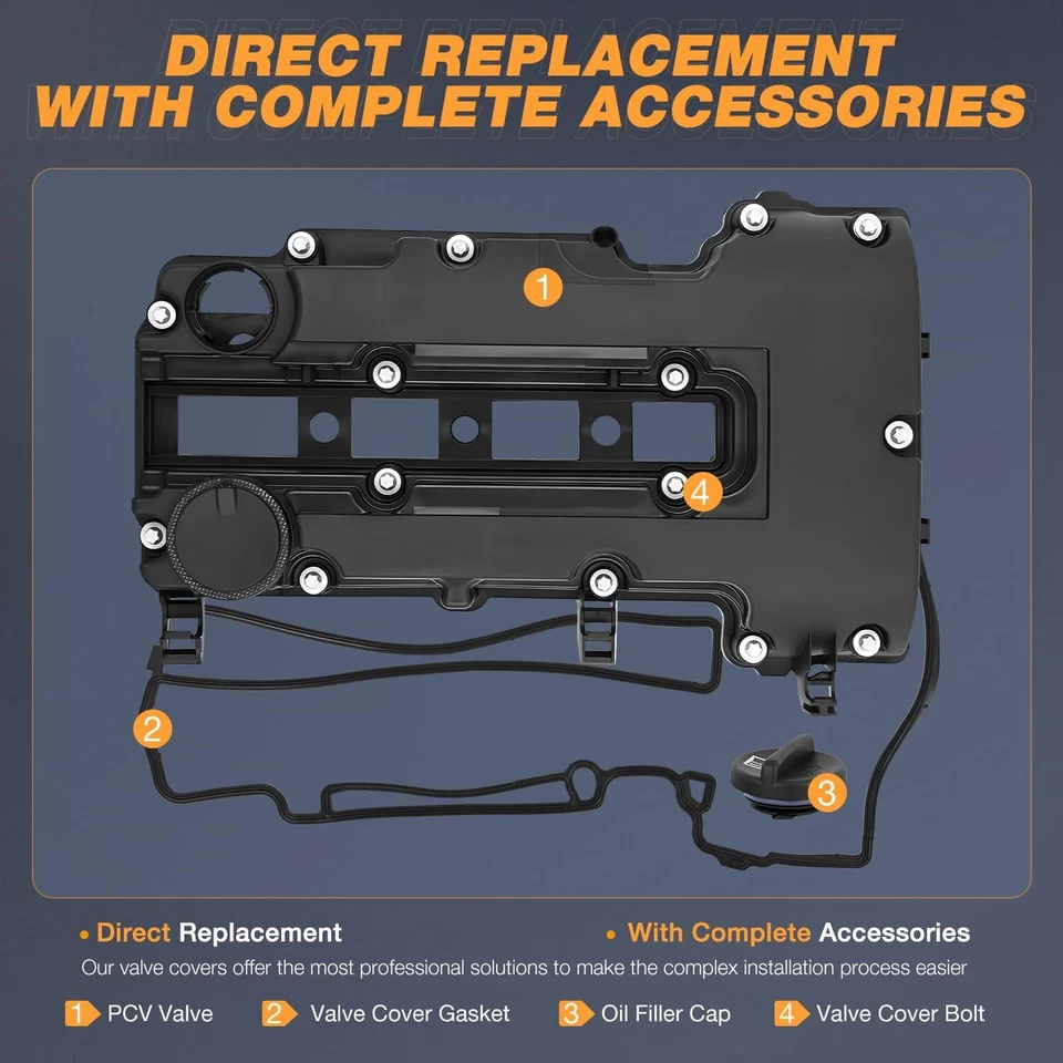 Nilight Engine Valve Cover Compatible with Cadillac ELR 2014 2015 2016 - Image 4 of 4