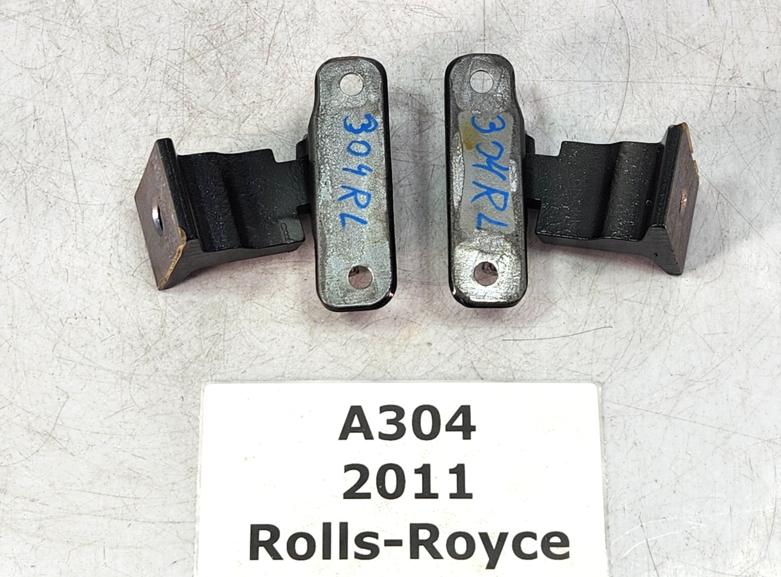 ✅ 2010-2014 OEM Rolls Royce Ghost RR4 Rear Left Driver Side Door Hinge Gray SET