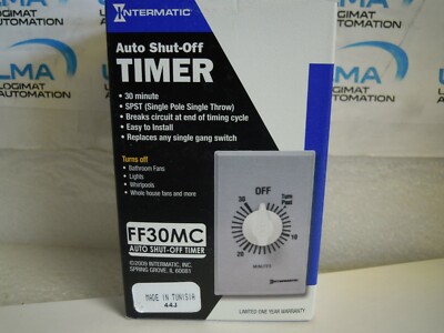 INTERMATIC FF30MC AUTO SHUT-OFF TIMER SWITCH 30MIN 120V 20A 1P1D SPST **NEW
