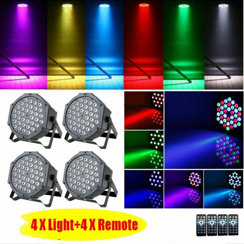 4PCS 80W RGB 36LED Par Stage Lighting DMX Color Mixing Wedding Party Club - Picture 6 of 6