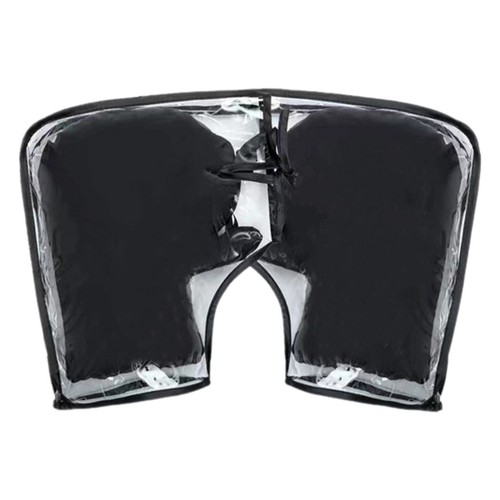 Waterproof Motorcycle Handlebar Gloves Snowmobile Bike PVC Gloves Hand Fur Muffs - Picture 11 of 11