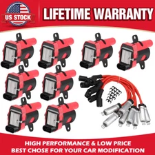 UF262 Ignition Coil Spark Plug Wire Set For Chevy Silverado 1500 Tahoe SSR