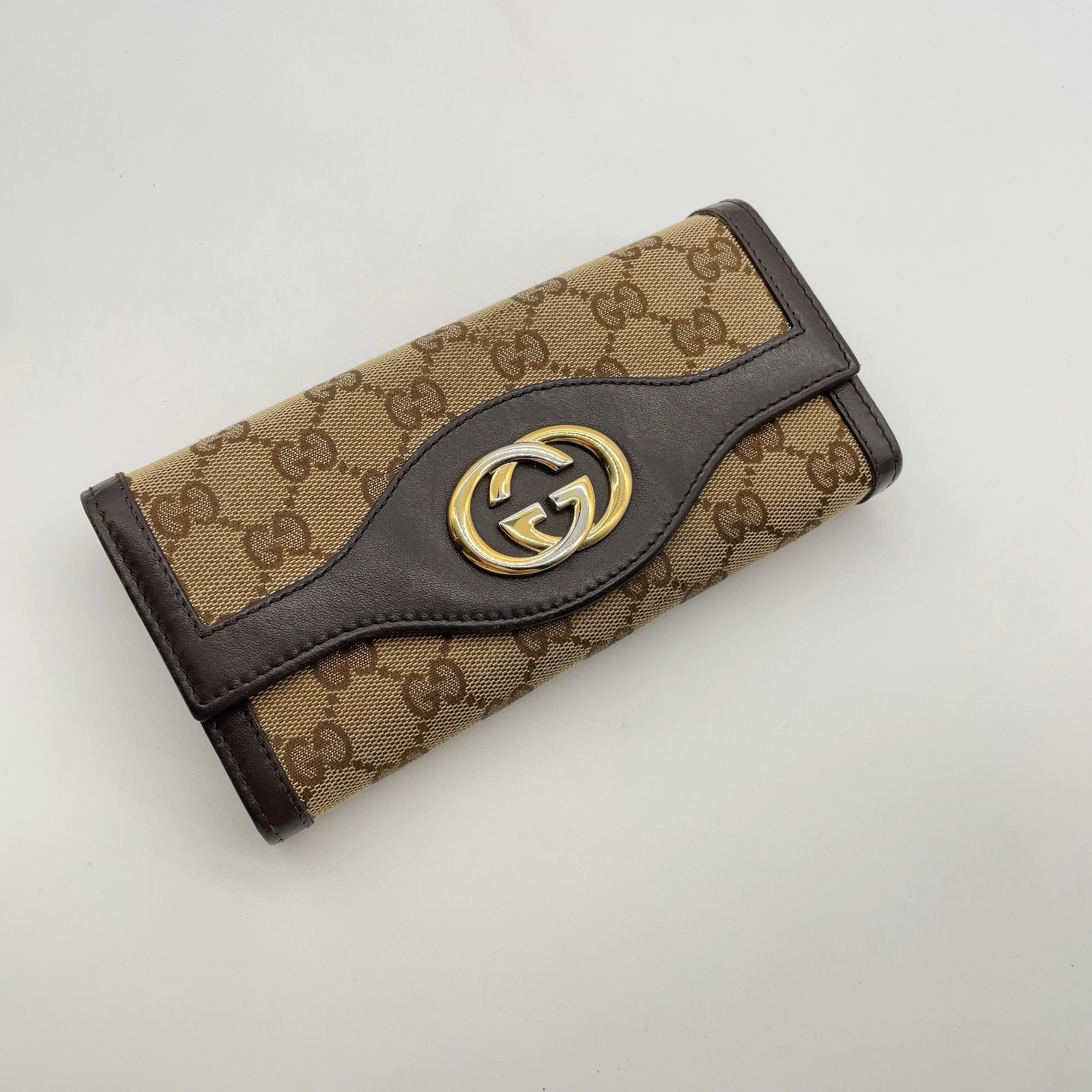 Auth Gucci GG Interlocking G /Micro guccissima wa… - image 15