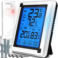 Retoo Funk-Wetterstation Mit AußEnsensor Lcd Thermometer Hygrometer Barometer