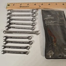 Vintage Craftsman USA 10 Piece Combination SAE Ignition Wrench Set No942319 Read