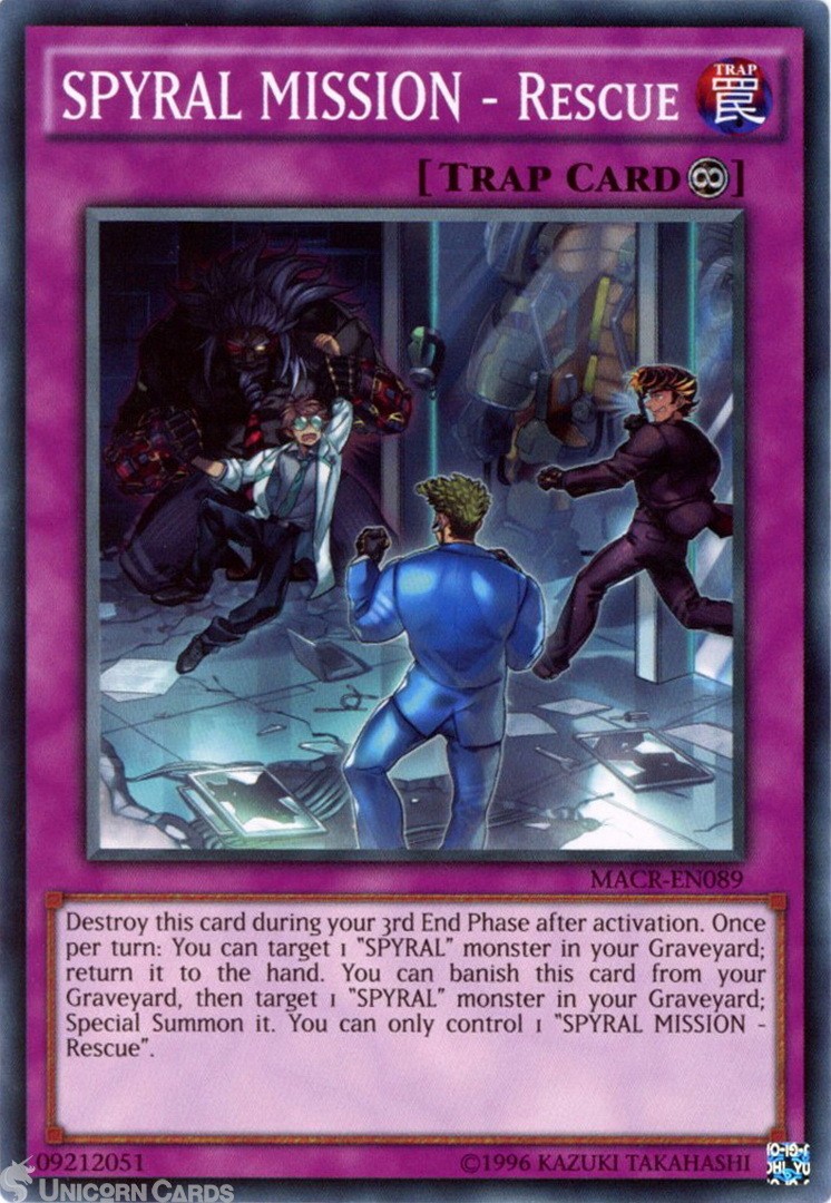 MACR-EN089 SPYRAL MISSION - Rescue Common UNL Edition Mint Yu-Gi-Oh! Card