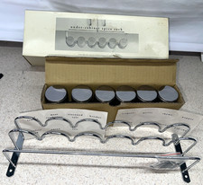Under Cabinet Spice Rack With 6 Glass Spice Jars 15 Labels Kitchen Organizer