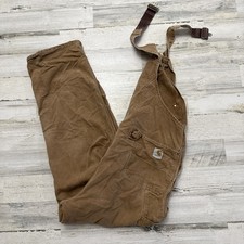 Vintage Carhartt Double Knee Canvas Made In USA Overalls Distressed Men s 38