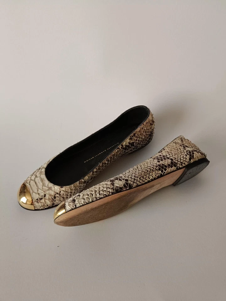 Scarpe ballerine Giuseppe Zanotti Design taglia 39 colore maculato con oro - Immagine 3 di 3