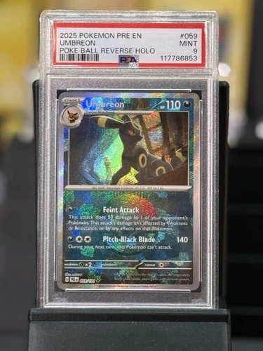 Pokémon Umbreon Rare Reverse Holo Sv: Prismatic Evolutions 059/131 PSA 9