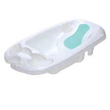 Newborn to Toddler Plastic Baby Bathtub, White