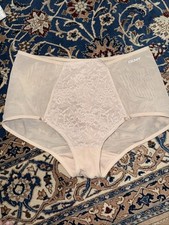 HIGH QUALITY DKNY CHEEKY PANTY SIZE-XL SHEER NYLON BLEND BEIGE