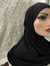 AlAli One Piece Amira Hijab Cotton Black New