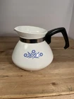 Vintage Corning Ware Blue Cornflower 6 Cup Tea Pot Kettle Carafe No Lid