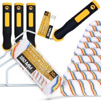 10X Malerwalze Farbroller 18 Cm Malerrolle Farbwalze Lackroller Acryl 3X Griff