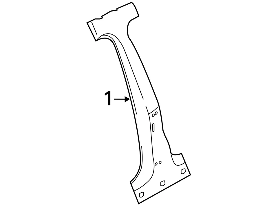2015-2024 PORSCHE MACAN OEM LEFT CENTER PILLAR *STRUCTURE CUT* Foto 4 de 4