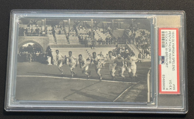 Jim Thorpe 1912 Olympiska Spelens Pentathlon 1500M RC Rookie #99 Olympics PSA 4