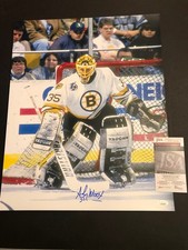 JSA ANDY MOOG AUTOGRAPH 16x20 SIGNED PHOTO BOSTON BRUINS COA 668