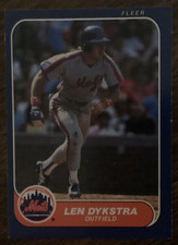 1986 Fleer Len Dykstra Rookie card. rookie card picture