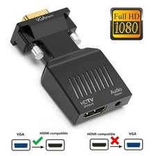 1080P VGA to HDMI Adapter Converter with Audio Cable for PC Laptop HDTV