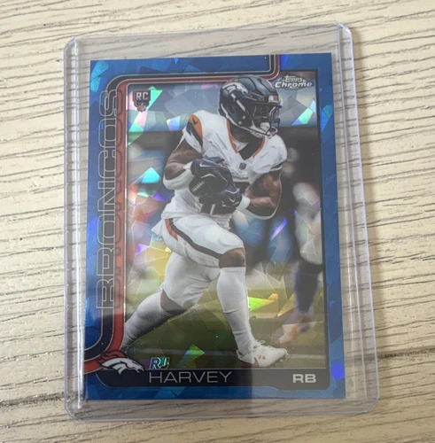 Topps 2025 Topps Chrome Sapphire  Football  Rj Harvey Rookie Card Broncos