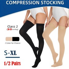 Compression Stockings Thigh High Calf Leg Support Socks For Women Men 20-30mmhg