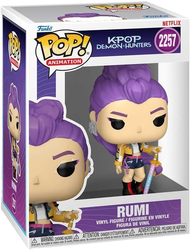FUNKO POP! #2257 K POP DEMON HUNTERS RUMI VINYL FIGURE + POP PROTECTOR KPOP NEW