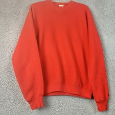 Vintage 70s Russell Athletic Blank Red Sportswear USA Made Sweatshirt Large