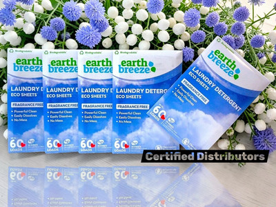 Earth Breeze (5-Pack) Laundry Detergent Sheets Fragrance-Free 300 Loads Total